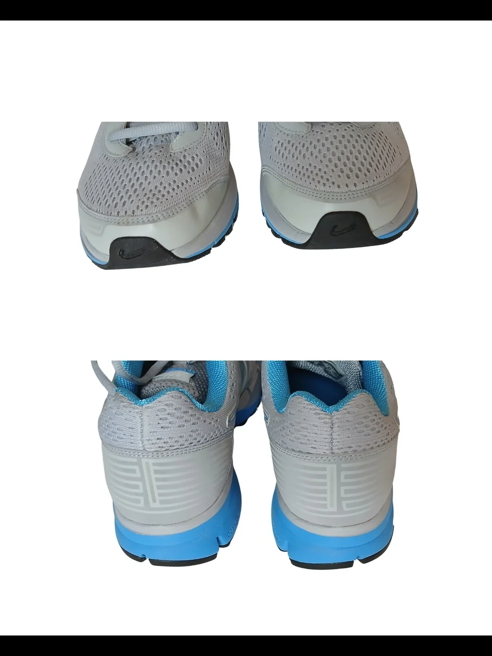 Nike Gray and Blue Women's Athletic Running Shoes